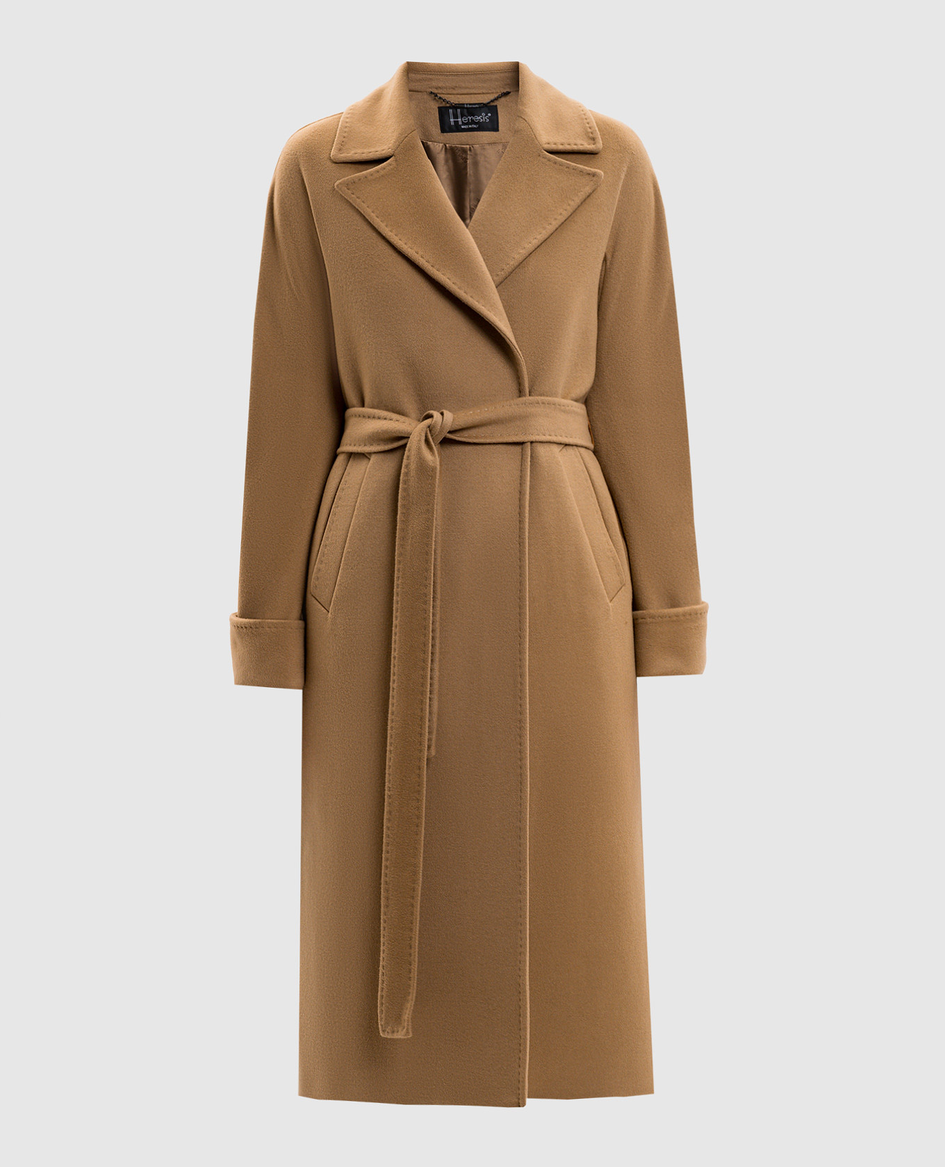 

Коричневое пальто из кашемира, Коричневый, Пальто