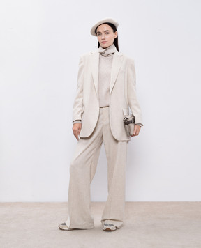 Brunello Cucinelli Бежевый жакет из шерсти и кашемира MD5887314