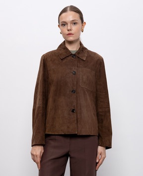 Max Mara Коричневая замшевая куртка CLOE CLOE