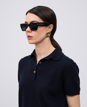 Saint Laurent Черные очки с логотипом SL572
