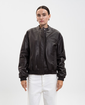 Loulou de Saison Коричнева шкіряна куртка MARLOW MARLOW