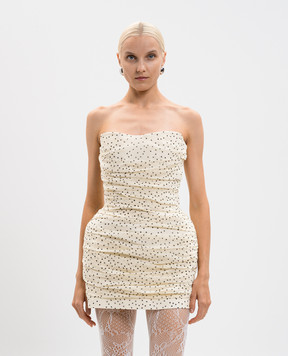 Magda Butrym Бежева сукня міні в горох DRESS27342725
