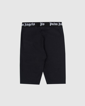 Palm Angels Дитячі чорні шорти з візерунком логотипа PGVG003C99JER001412