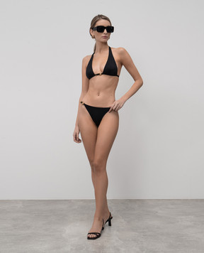 Versace Черный лиф от купальника с брендовой шпилькой 10181271A12917