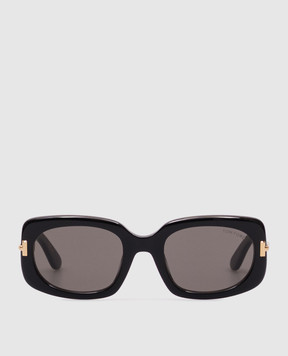 Tom Ford Чорні сонцезахисні окуляри ICON з логотипом FT1253