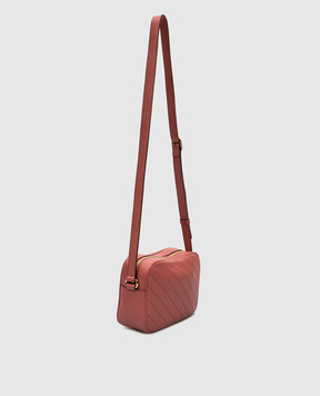 Gucci Рожева шкіряна сумка крос-боді з фактурним логотипом 7423601IV0G
