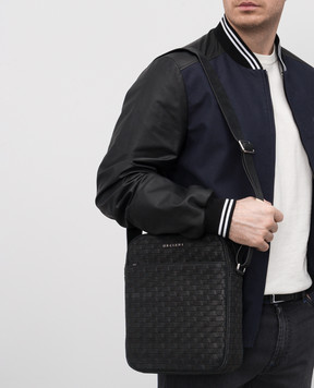 Orciani Черная кожаная сумка Chevrette Woven P00738CHWNER