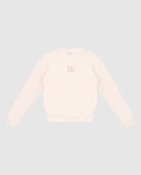 Dolce&Gabbana Дитячий рожевий світшот з логотипом L5JWBUG7PKQ