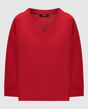 Max Mara Weekend Червоний пуловер LEVA з кашеміру LEVA