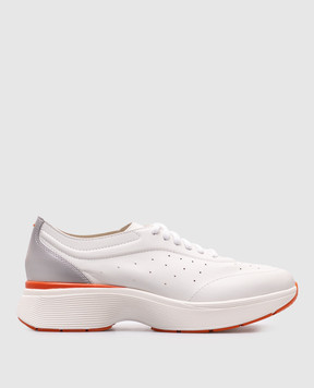 Santoni Белые кожаные кроссовки с логотипом WBBC61376BARTVWC