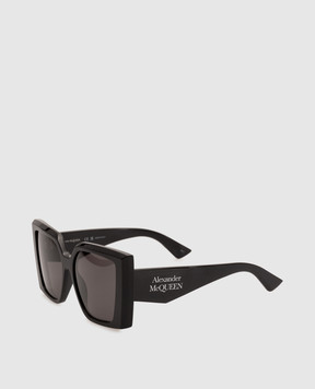 Alexander McQueen Черные очки с логотипом 803376J0749