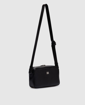 Dolce&Gabbana Чорна шкіряна сумка з логотипом BM2386AV956