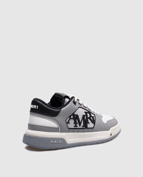 AMIRI Серые кожаные кроссовки Classic Low с логотипом AWFOSR1073