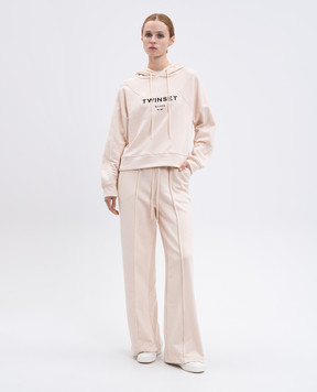 Twinset Бежевий спортивний костюм з логотипом 252TP2681