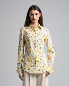 Max Mara Sportmax Жовта сорочка RIVA в принт RIVA