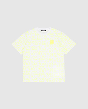 Balmain Детская белая футболка в принт логотипа BU8Q21Z1913410