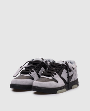 Off-White Чорні шкіряні кросівки Оut Оf Оffice OMIA189S25LEA007
