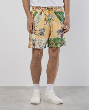 Rhude Желтые шорты из шелка Palmina RHSS24SH08174108