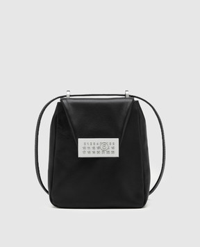 Maison Margiela MM6 Черная кожаная сумка Numeric с металлическим логотипом SB6WG0013P7258
