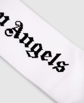 Palm Angels Белые носки с логотипом PWRA007C99FAB001