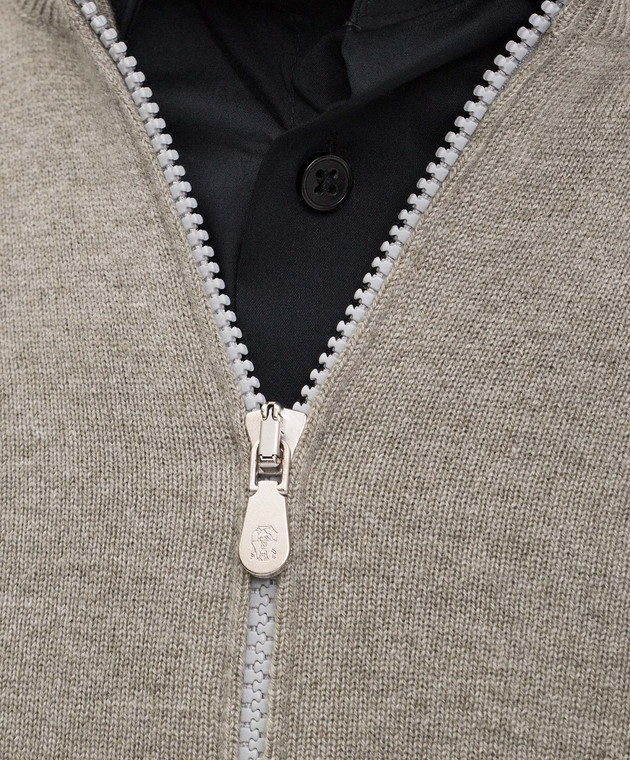 Brunello Cucinelli Серый кардиган из кашемира M2200106 изображение 5