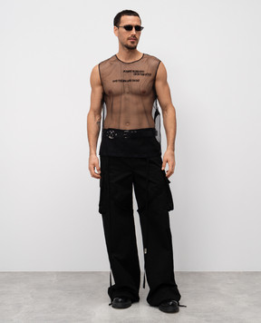 Ann Demeulemeester Чорна майка Ysewijn з вишивкою B0012509FA585