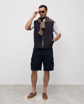 Brunello Cucinelli Синие шорты карго M277PU0030