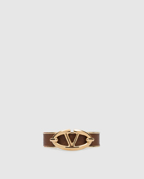 Valentino Коричневий браслет з металевим логотипом VLogo Signature 5W2J0W41FAH