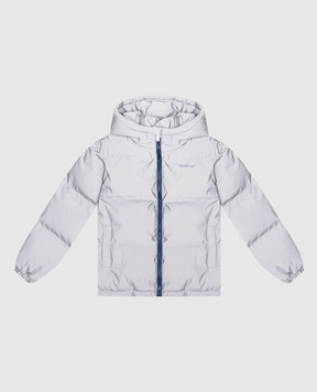 Off-White Детская серая куртка Bookish со светоотражающим эффектом и логотипом OBEJ002F24FAB001