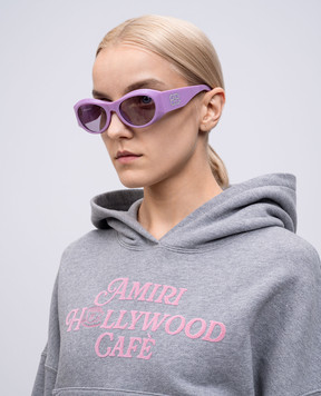 Balenciaga Фіолетові сонцезахисні окуляри з кристалами 812629T0041