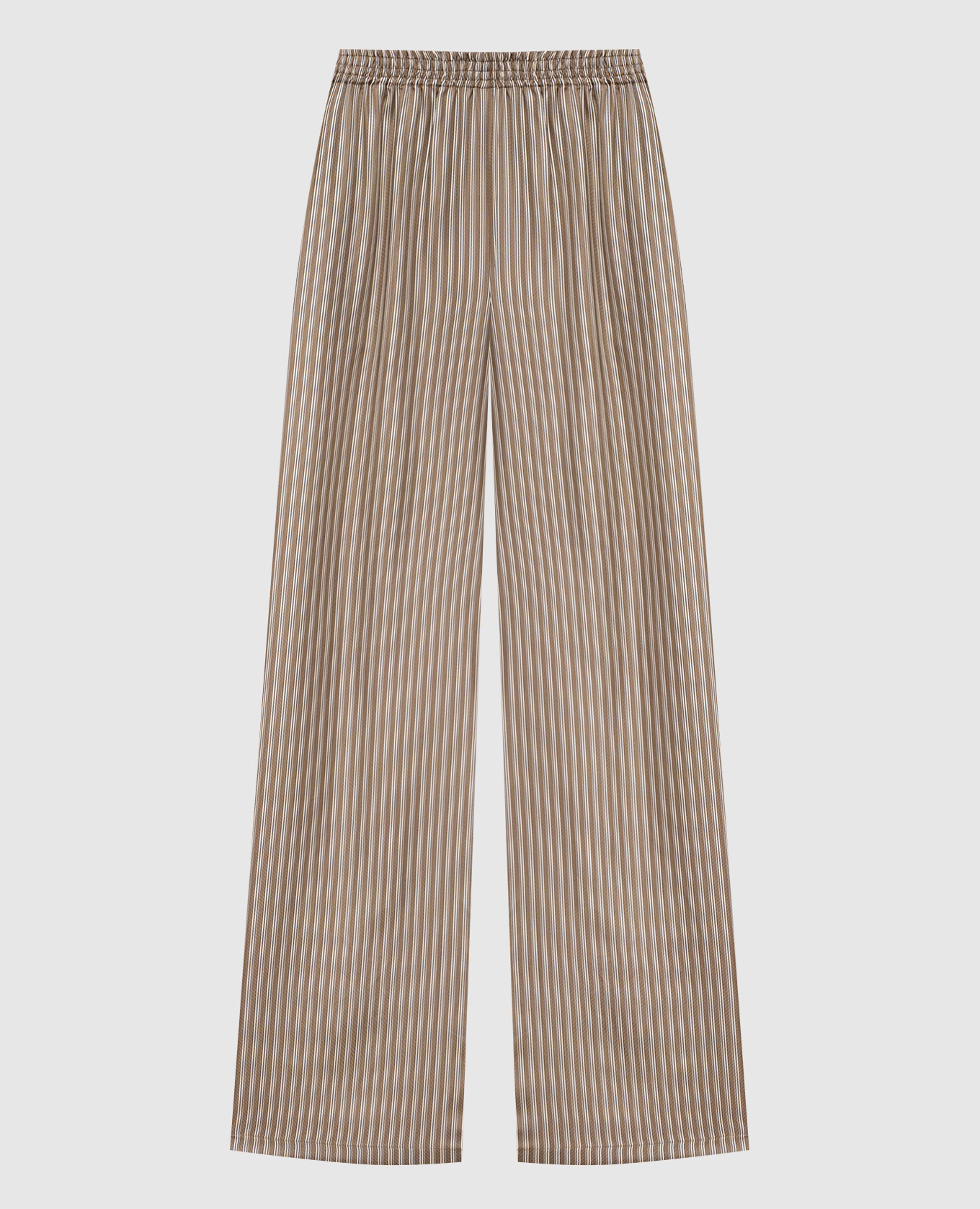 

Палаццо LADINO из шелка в полоску, Коричневый, Широкие брюки