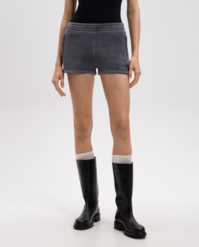 Alexander Wang Серые шорты с принтом логотипа 4CC3244404