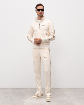Palm Angels Бежеві спортивні штани з вишивкою логотипа PMCJ020C99FAB002