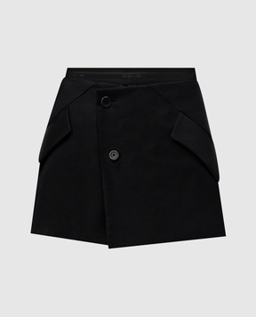 Helmut Lang Черная юбка мини из шерсти P02HW302
