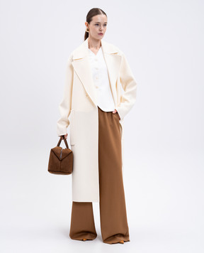 Max Mara Sportmax Бежевое пальто ABATE из шерсти ABATE