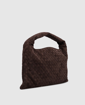 Bottega Veneta Коричневая замшевая сумка-хобо Hop 796262V1QE3