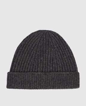 Bertolo Cashmere Сіра шапка з кашеміру 500019000005