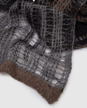 Ann Demeulemeester Сірий шарф Kaja з вовною альпаки B0013633KN077