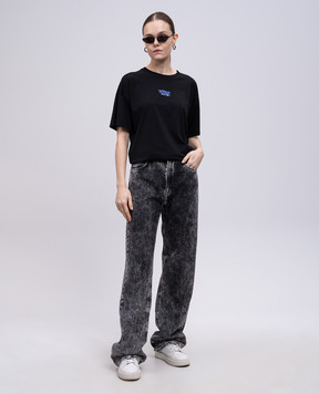 Dondup Чорні джинси Francine з патчем логотипа DP777DF0276DIU4