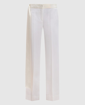 Victoria Beckham Білі штани кльош з вовною 1125WTR006040A