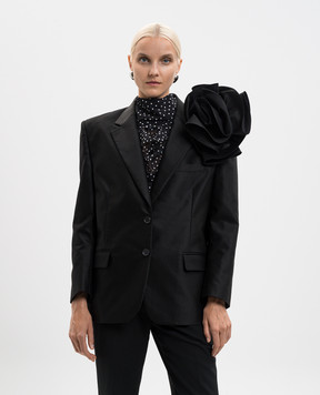 Magda Butrym Чорний жакет з брошкою BLAZER04121725