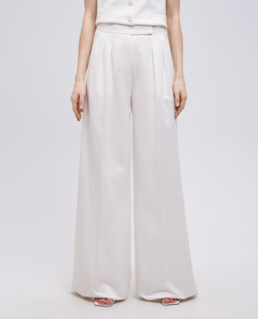 Max Mara Белый палаццо CHENZIA в узор. CHENZIA