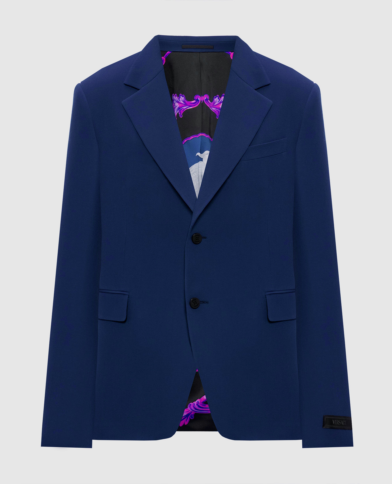 Синий пиджак из шерсти