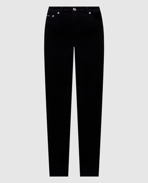 Dolce&Gabbana Черные брюки с нашивкой логотипа FTC67DG8NM9