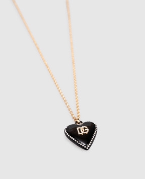 Dolce&Gabbana Золотистий ланцюжок з підвіскою у формі серця WNR6I1W1111
