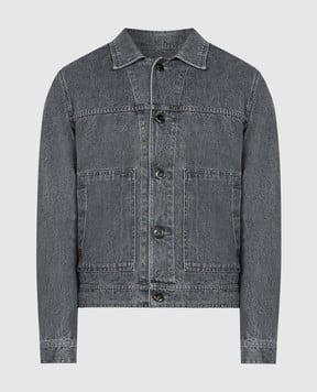 ISAIA Сіра джинсова куртка з ефектом потертості GBD002DJ127