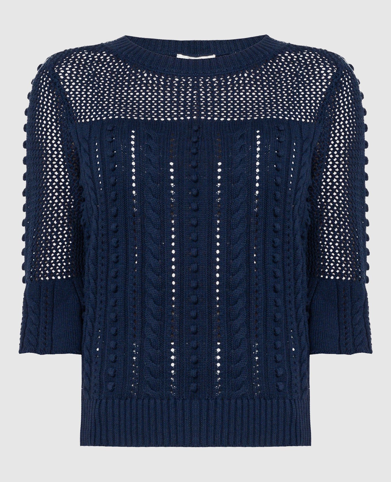 Blue jumper with a textured pattern