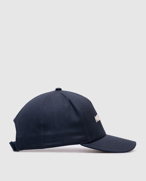 Moncler Синя кепка з фактурним логотипом K10913B0005404863