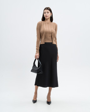 Max Mara Коричневий кардиган ABISSO із шовку і вовни ABISSO