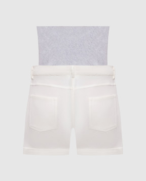 Brunello Cucinelli Белые шорты с отворотами MB97850839y